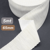 5 Meters Waistband Elastic Lurex Ecru 65mm - ACCESSOIRES LEDUC BV